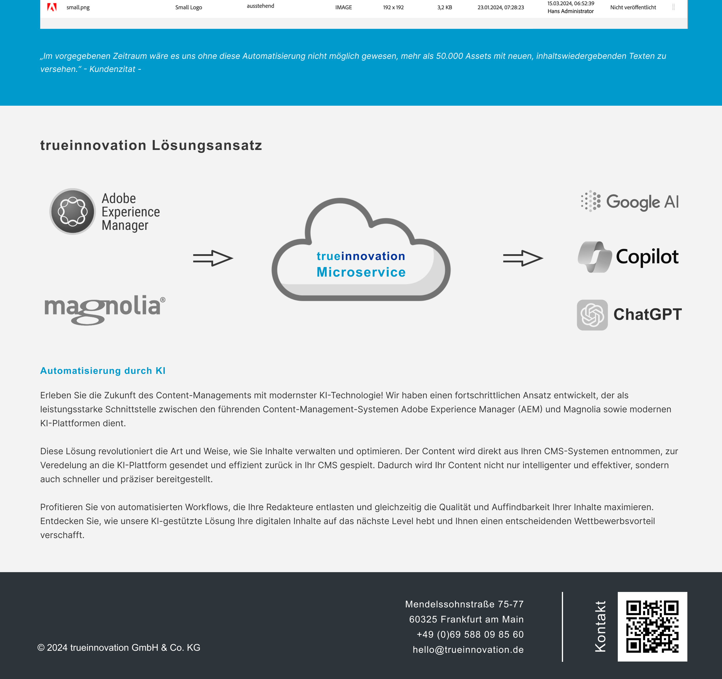 KI gestützte Content Veredelung und Barrierefreiheit für B2C